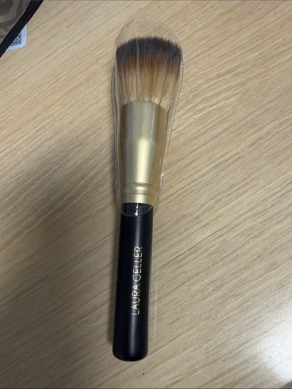 Laura Geller Black Handle Powder Brush with Gold Ferrule